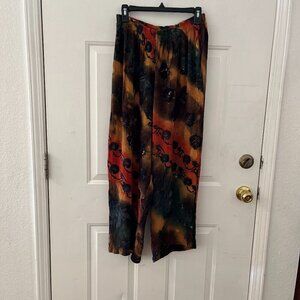 Buster n' Begi Woman's Plus-size Muti-Color Wide-Leg Boho Pants Sz 01